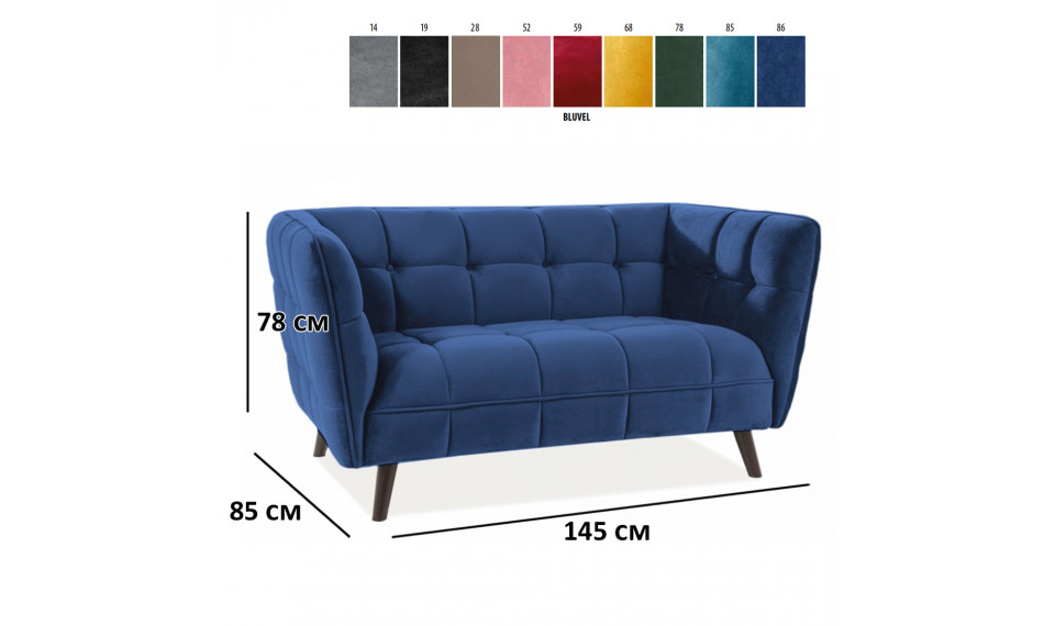 Diivan CASTELLO 2, BLUVEL 86 sinine | 100% качество Diivan CASTELLO 2, BLUVEL 86 sinine | Pehme mööbel | ZIPhome.ee изображение 3