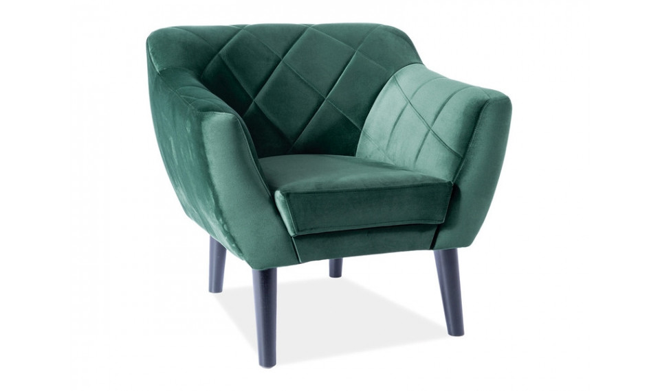 Armchair KARO 1 VELVET BLUVEL 78 green | 100% Quality Armchair KARO 1 VELVET BLUVEL 78 green | Armchairs | ZIPhome.ee image 1