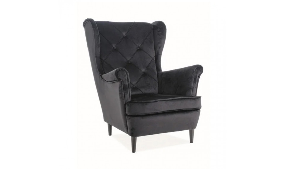 Armchair LADY VELVET BLUVEL 19 black | 100% Quality Armchair LADY VELVET BLUVEL 19 black | Armchairs | ZIPhome.ee image 1