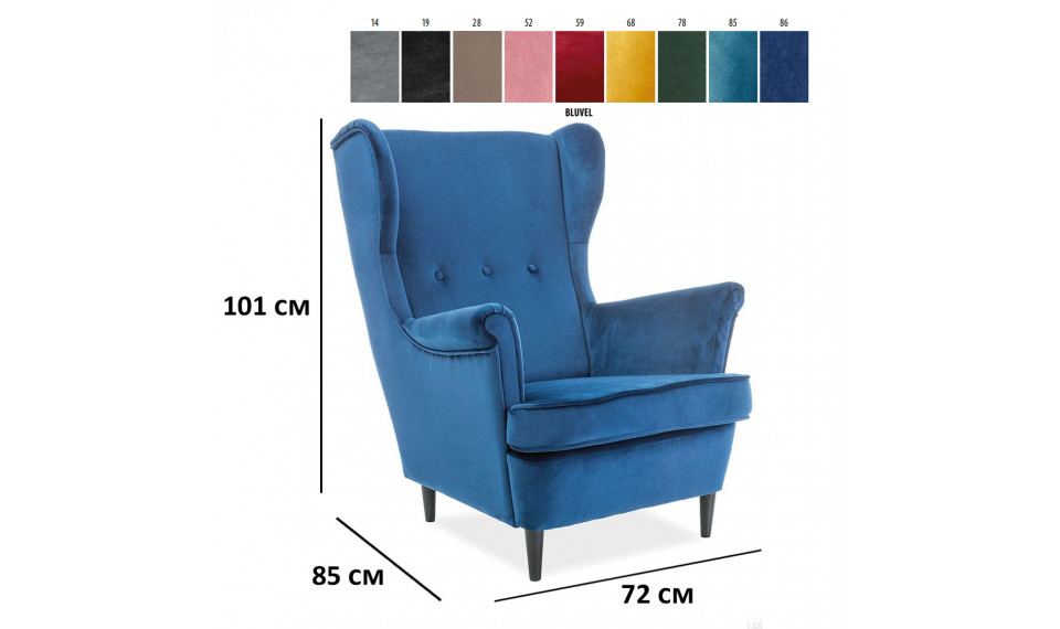 Armchair LORD VELVET BLUVEL 86 blue | 100% laatu Armchair LORD VELVET BLUVEL 86 blue | Nojatuolit | ZIPhome.ee kuva 3