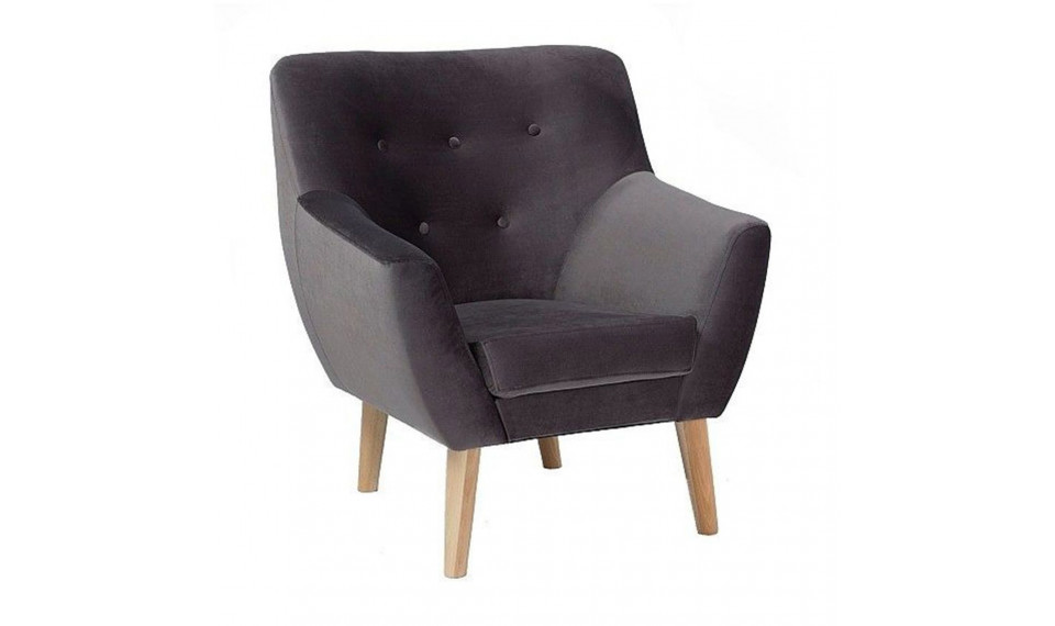 Armchair NORDIC 1 VELVET BLUVEL 14 grey | 100% laatu Armchair NORDIC 1 VELVET BLUVEL 14 grey | Nojatuolit | ZIPhome.ee kuva 1