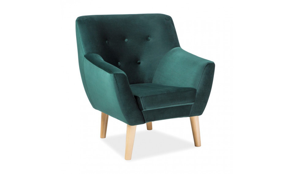 Armchair NORDIC 1 VELVET BLUVEL 78 green | 100% laatu Armchair NORDIC 1 VELVET BLUVEL 78 green | Nojatuolit | ZIPhome.ee kuva 1