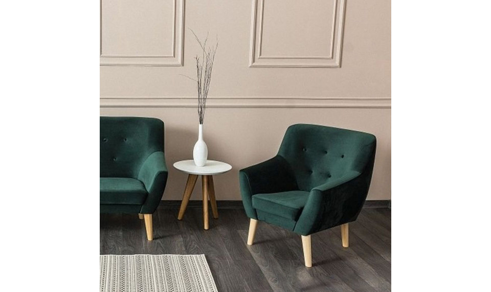 Armchair NORDIC 1 VELVET BLUVEL 78 green | 100% laatu Armchair NORDIC 1 VELVET BLUVEL 78 green | Nojatuolit | ZIPhome.ee kuva 2