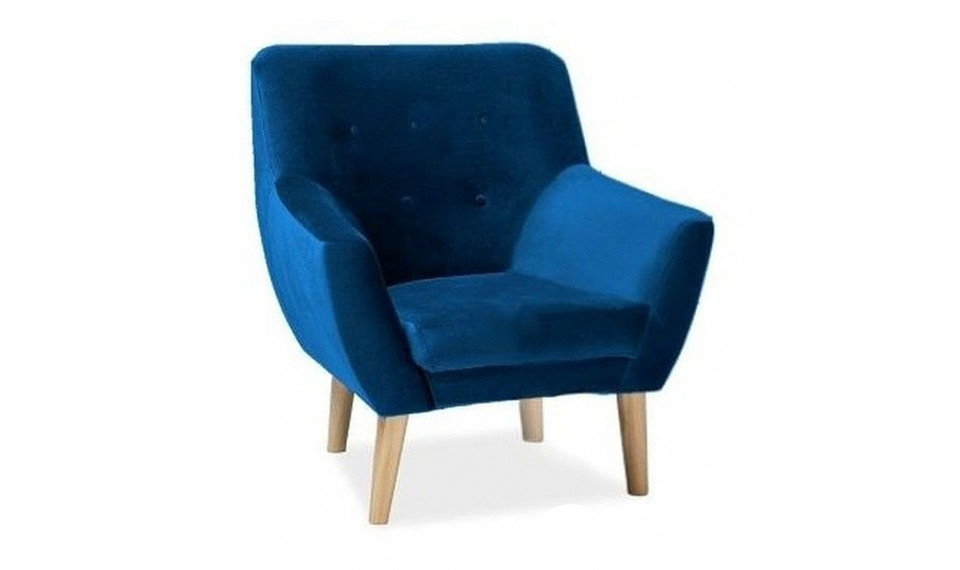 Armchair NORDIC 1 VELVET BLUVEL 86 blue | 100% laatu Armchair NORDIC 1 VELVET BLUVEL 86 blue | Nojatuolit | ZIPhome.ee kuva 1