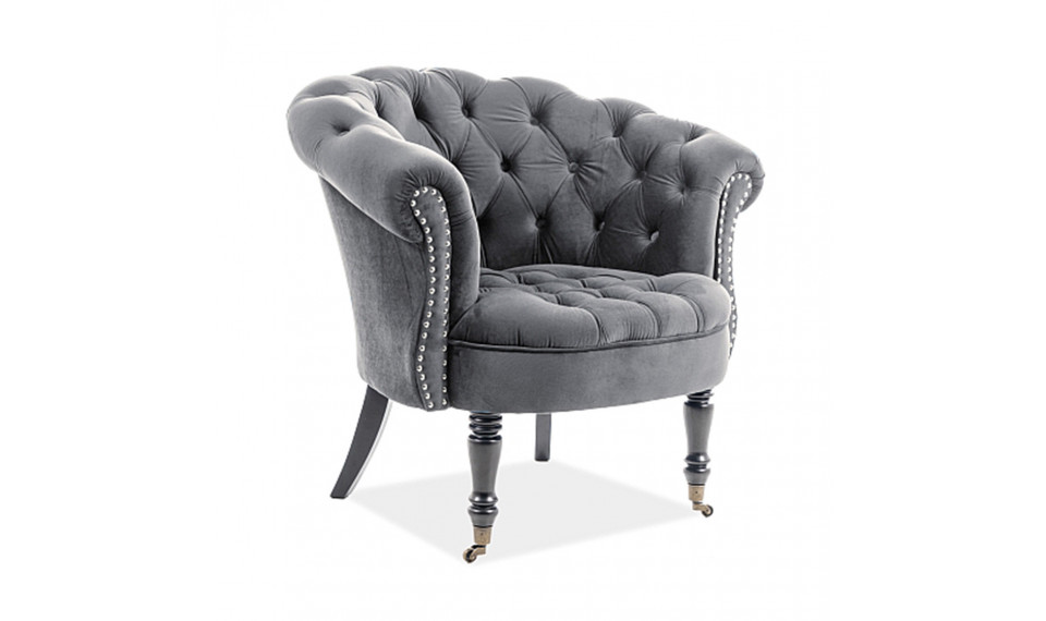Armchair PHILIPS VELVET BLUVEL 14 grey | 100% laatu Armchair PHILIPS VELVET BLUVEL 14 grey | Nojatuolit | ZIPhome.ee kuva 1