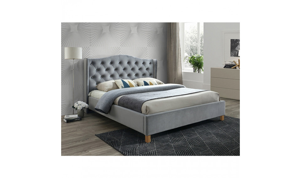 Bed ASPEN 180x200 VELVET BLUVEL 14 grey | Sängyt | ZIPhome.ee kuva 1
