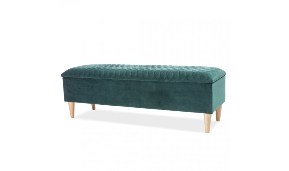 Bench AZURRO VELVET BLUVEL 78 green | Footstools | ZIPhome.ee image 1