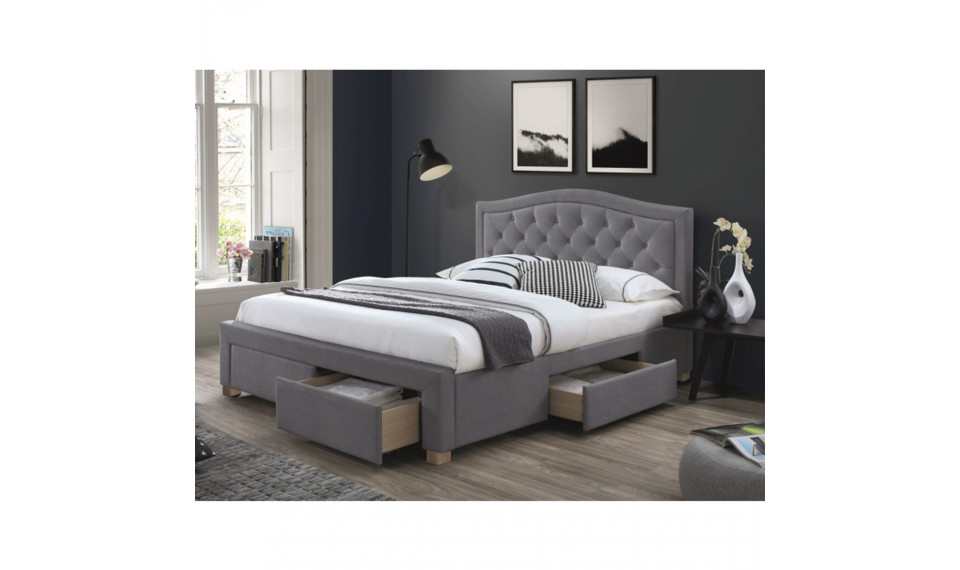 Voodi kastidega ELECTRA 160X200 VELVET TAP 142 hall | Voodid | ZIPhome.ee kuva 1