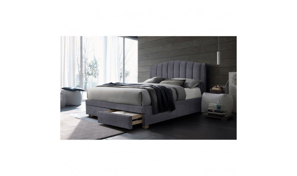 Voodi kastidega EMOTION 160X200 VELVET TAP 142 hall | Voodid | ZIPhome.ee pilt 1