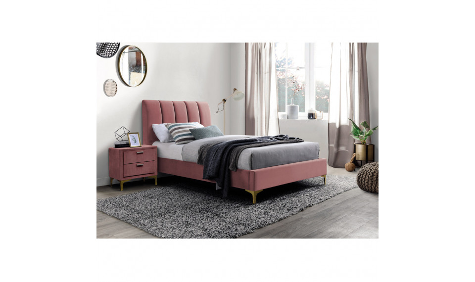 Voodi MIRAGE 90X200 VELVET TAP 185 antiikroos | Voodid | ZIPhome.ee pilt 1