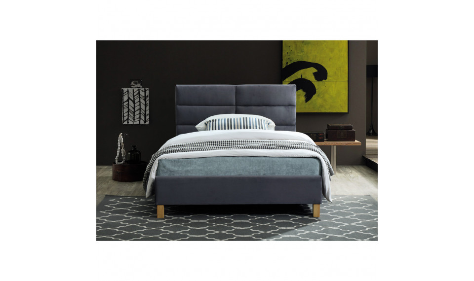 Voodi SIERRA 120x200 VELVET TAP 150 hall | Voodid | ZIPhome.ee pilt 1