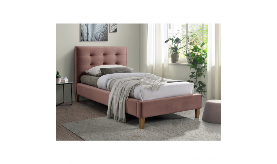 Voodi TEXAS 90X200 VELVET BLUVEL 52 antiikroos | Voodid | ZIPhome.ee pilt 1