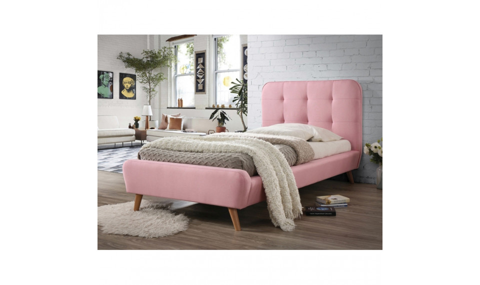 Voodi TIFFANY 90X200 TAP 58 roosa | Voodid | ZIPhome.ee pilt 1