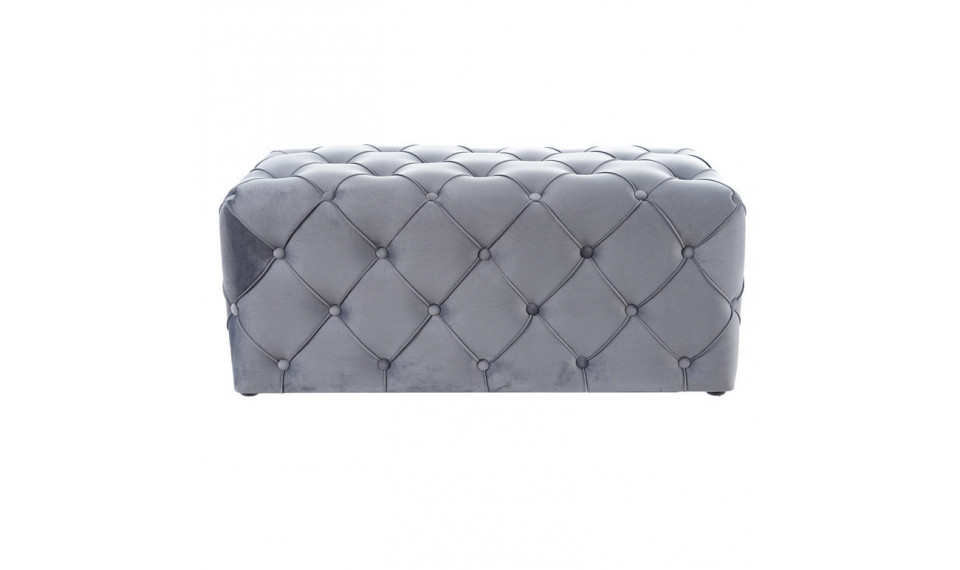 Pouffe AVIVA VELVET BLUVEL 14 grey | Soft furniture | ZIPhome.ee image 2
