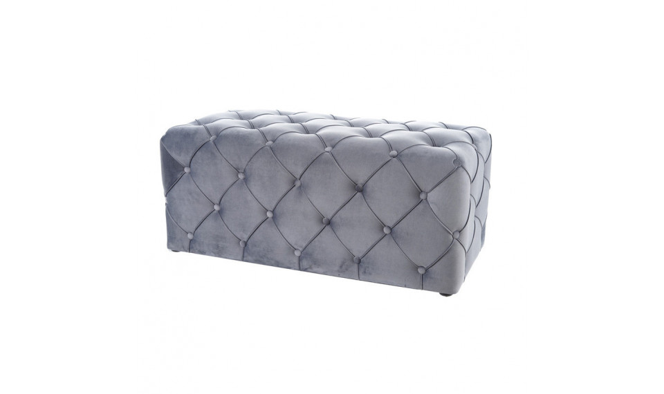 Pouffe AVIVA VELVET BLUVEL 14 grey | Soft furniture | ZIPhome.ee image 1