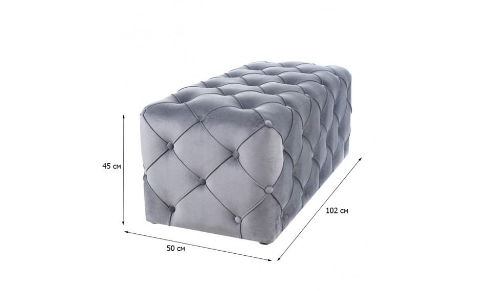 Pouffe AVIVA VELVET BLUVEL 14 grey | Soft furniture | ZIPhome.ee image 3