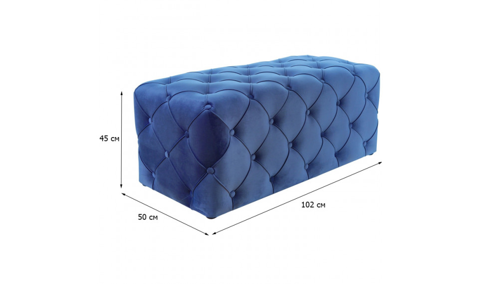 Pouffe AVIVA VELVET BLUVEL 86 blue | Soft furniture | ZIPhome.ee image 2