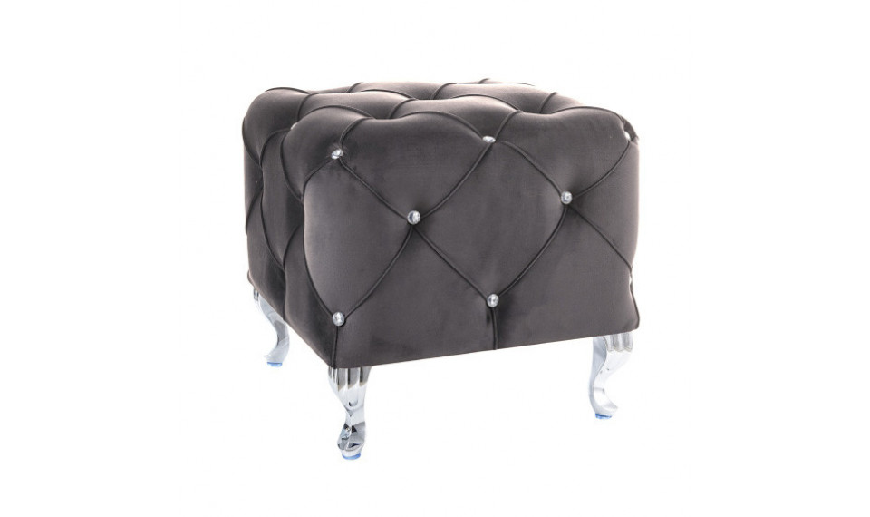 Pouffe HESTIA K VELVET BLUVEL 14 grey | Soft furniture | ZIPhome.ee image 1