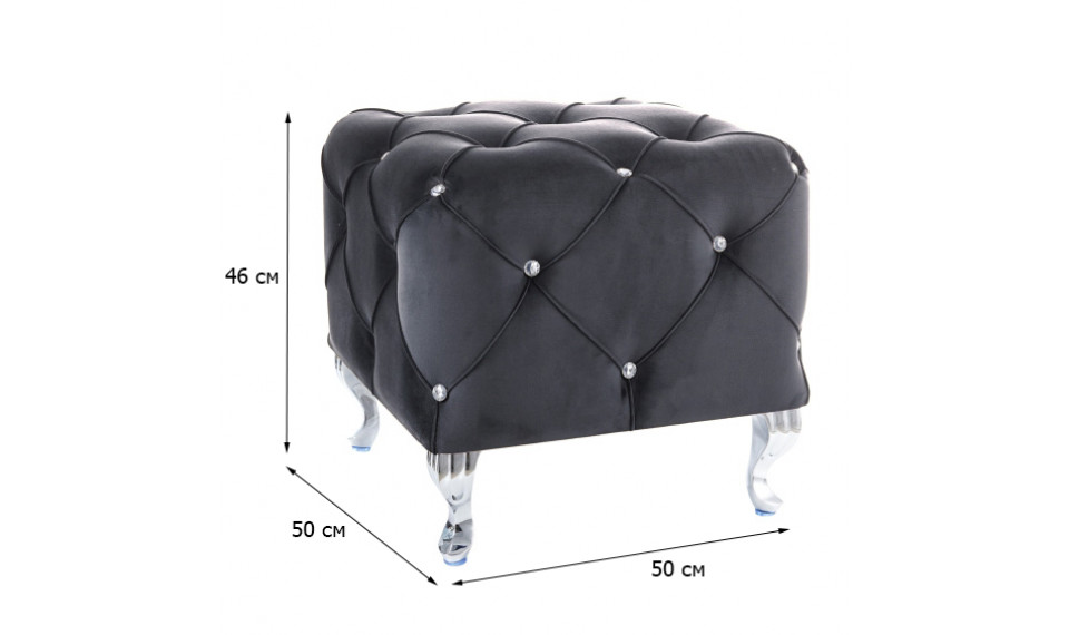 Pouffe HESTIA K VELVET BLUVEL 19 black | Soft furniture | ZIPhome.ee image 2