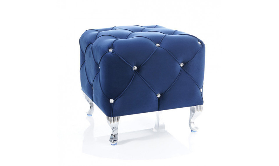 Pouffe HESTIA K VELVET BLUVEL 86 blue | Soft furniture | ZIPhome.ee image 1