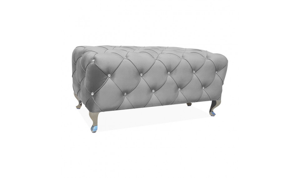 Pouffe HESTIA VELVET BLUVEL 14 grey | Soft furniture | ZIPhome.ee image 1
