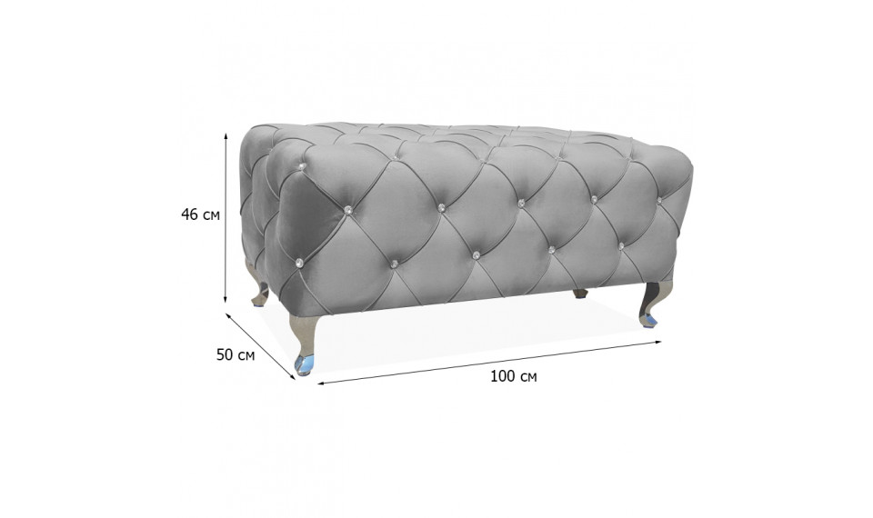 Pouffe HESTIA VELVET BLUVEL 14 grey | Soft furniture | ZIPhome.ee image 2