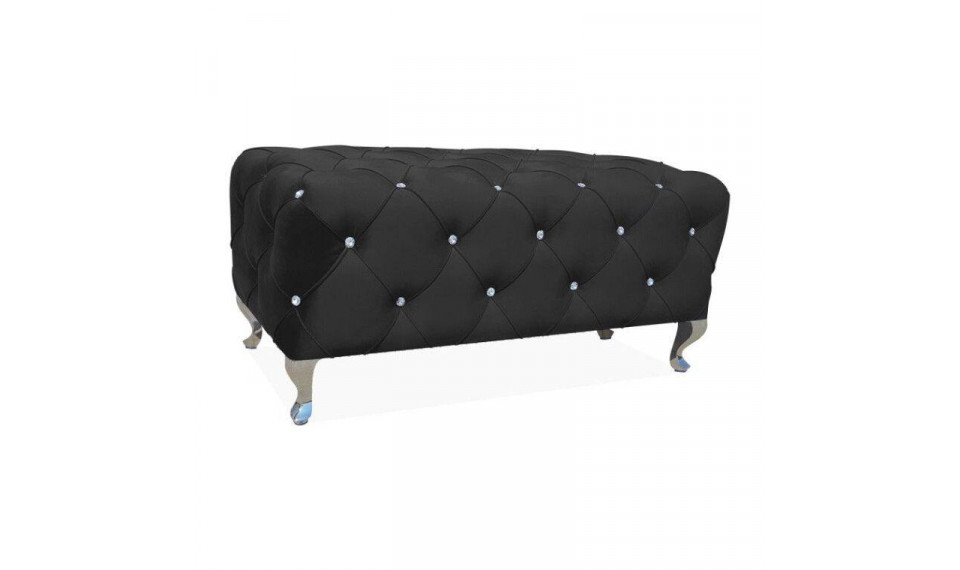 Pouffe HESTIA VELVET BLUVEL 19 black | Soft furniture | ZIPhome.ee image 1