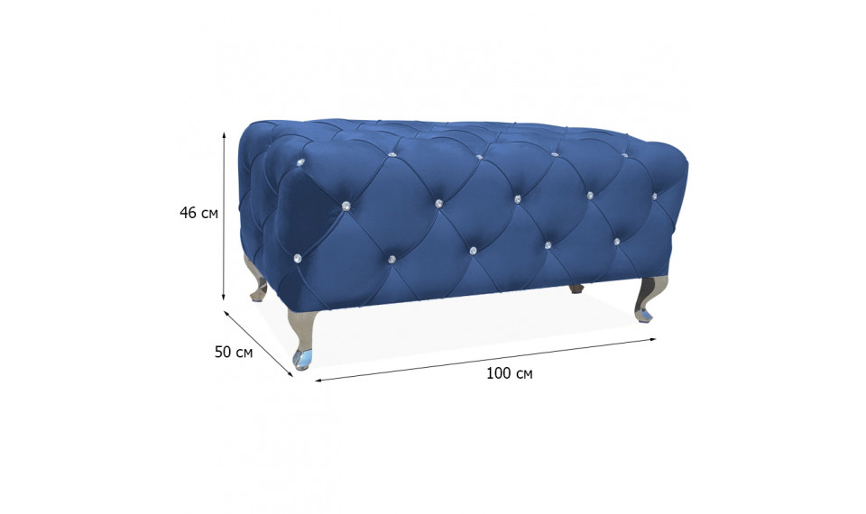 Pouffe HESTIA VELVET BLUVEL 86 blue | Soft furniture | ZIPhome.ee image 2