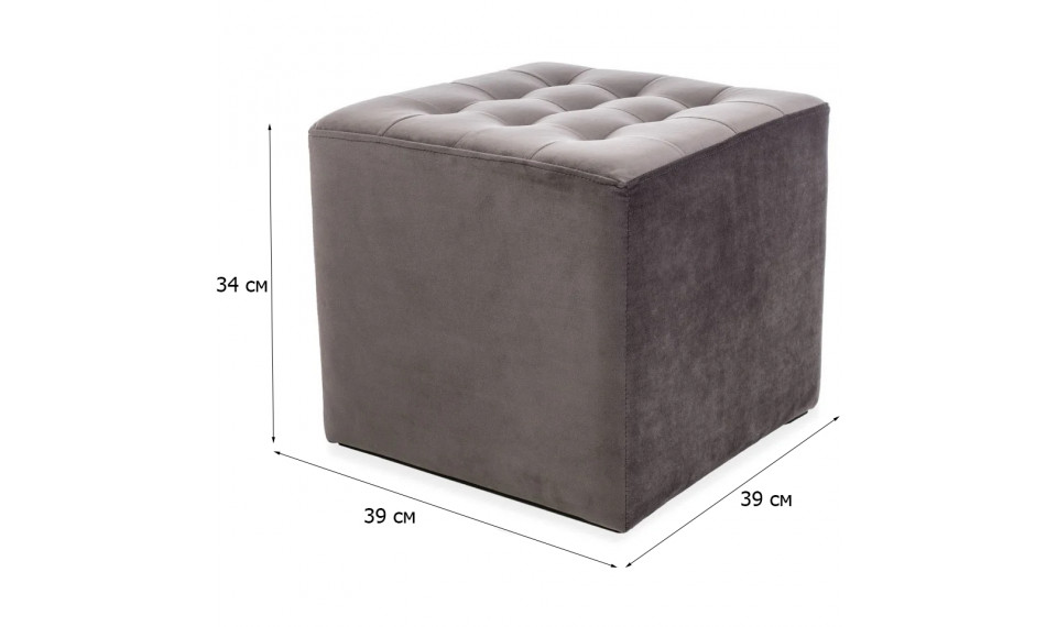 Pouffe LORI VELVET BLUVEL 14 grey | Soft furniture | ZIPhome.ee image 3