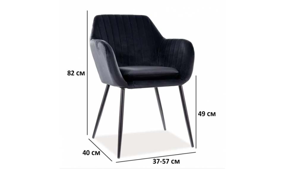 WENUS Chair Velvet Bluvel 19 black | Chairs and swivel chairs | ZIPhome.ee image 2