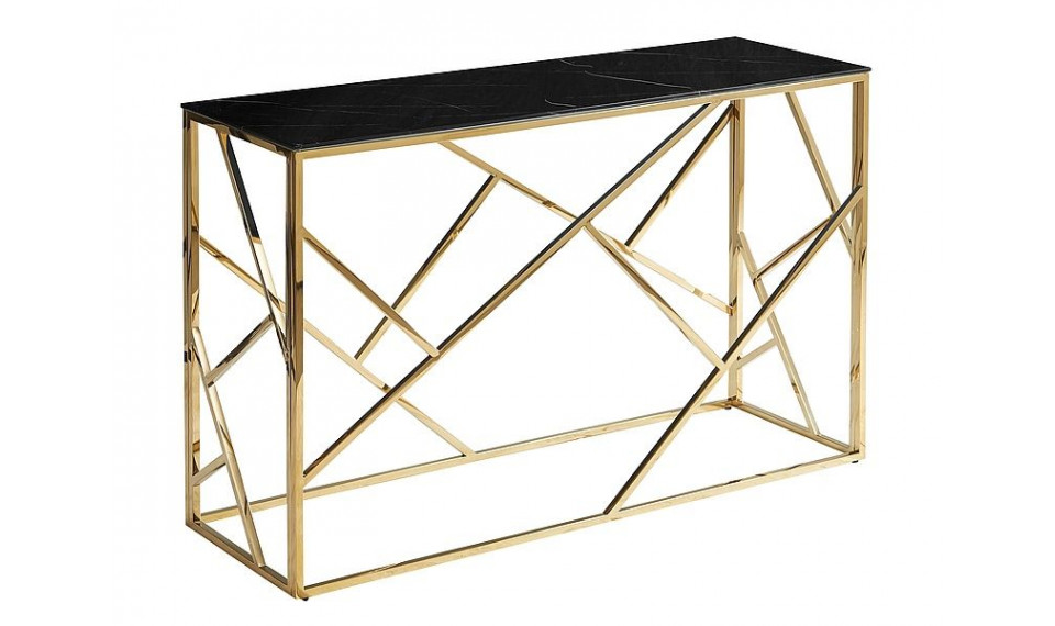 ESCADA C II Консоль, цвет Золотой/Эффект мрамора черный | Туалетные столики | ZIPhome.ee изображение 1
