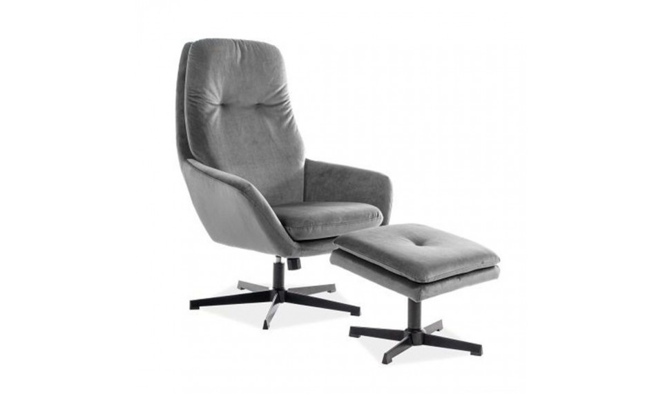 Armchair FORD, VELVET BLUVEL 14 grey | 100% Quality Armchair FORD, VELVET BLUVEL 14 grey | Armchairs | ZIPhome.ee image 1