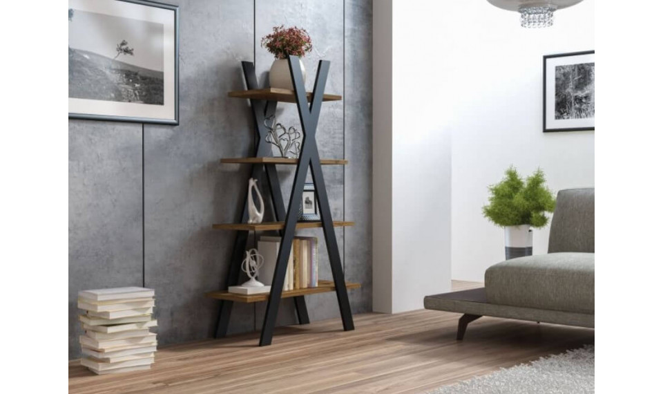 Raamaturiiul TIPI tamm wotan/must | Riiulid | ZIPhome.ee pilt 1