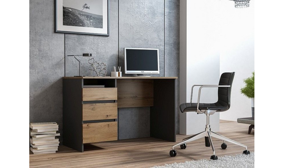 Письменный стол B-005 дуб вотан/антрацит | Письменные столы | ZIPhome.ee изображение 3