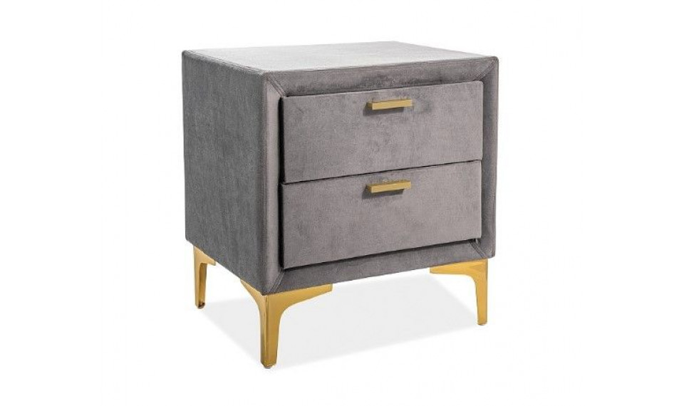 MONAKO Прикроватная тумба VELVET BLUVEL 14 серый | Прикроватные тумбочки | ZIPhome.ee изображение 1