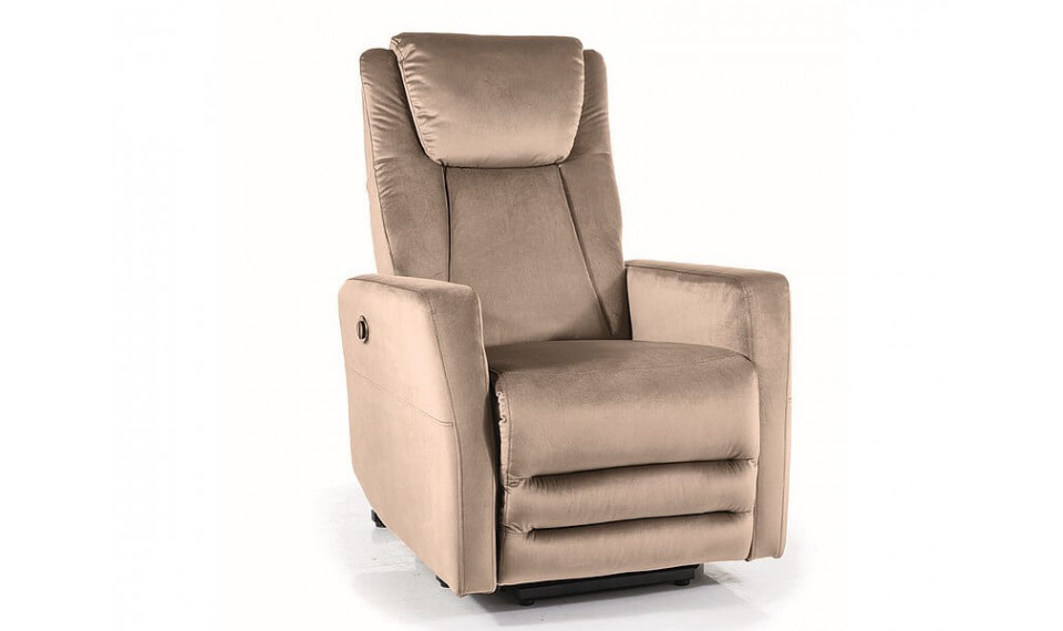 ADONIS Recliner Velvet Bluvel 40 dark beige | 100% Quality ADONIS Recliner Velvet Bluvel 40 dark beige | Armchairs | ZIPhome.ee image 1