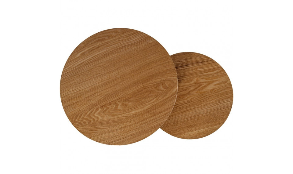 AMARO Set of coffee tables 2 pcs., color oak/black | Сoffee tables | ZIPhome.ee image 2