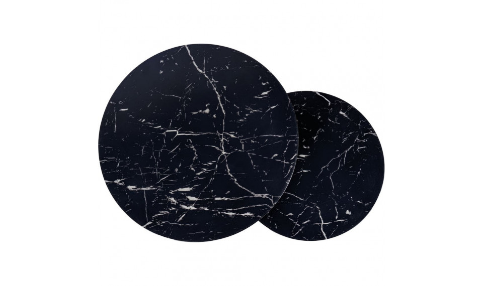 AMARO Set of coffee tables 2 pcs., color black marble/black | Сoffee tables | ZIPhome.ee image 2