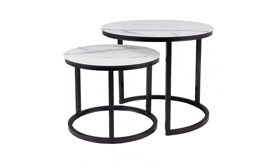 ATLANTA C II coffee table set white/black | Сoffee tables | ZIPhome.ee image 1