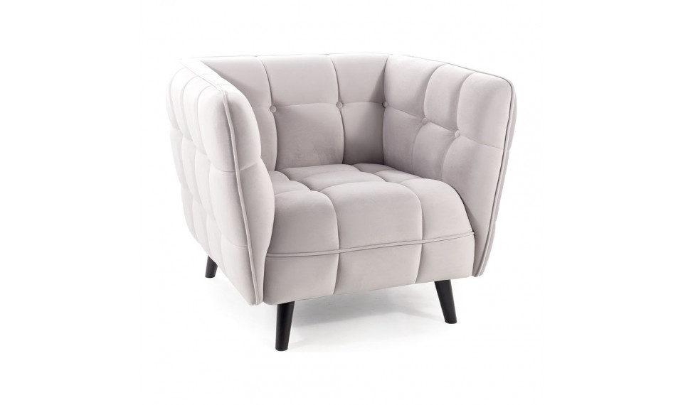 Armchair CASTELLO 1, VELVET BLUVEL 03 light gray | 100% Quality Armchair CASTELLO 1, VELVET BLUVEL 03 light gray | Armchairs | ZIPhome.ee image 1