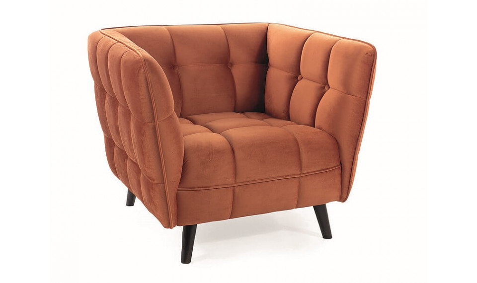 Armchair CASTELLO 1, VELVET BLUVEL 4215 cinnamon | 100% Quality Armchair CASTELLO 1, VELVET BLUVEL 4215 cinnamon | Armchairs | ZIPhome.ee image 1