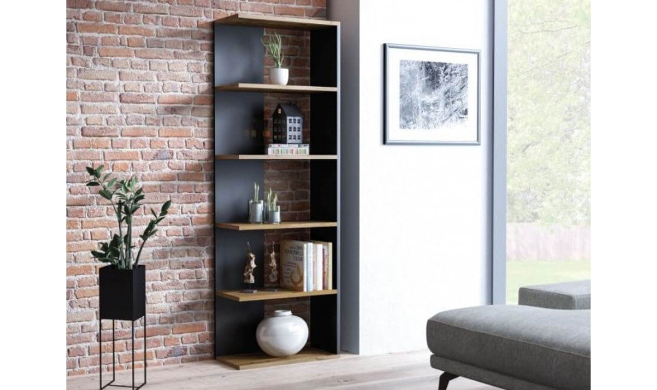 CORNER Книжная полка, дуб вотан / черный | Полки | ZIPhome.ee изображение 1