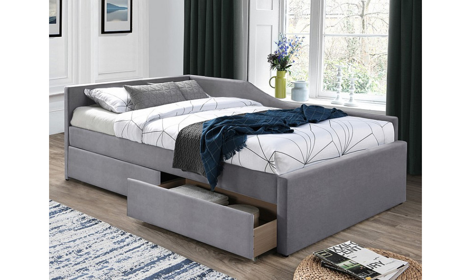 ELIOT Voodi 120x200 VELVET Tap. 142 hall | Voodid | ZIPhome.ee pilt 1