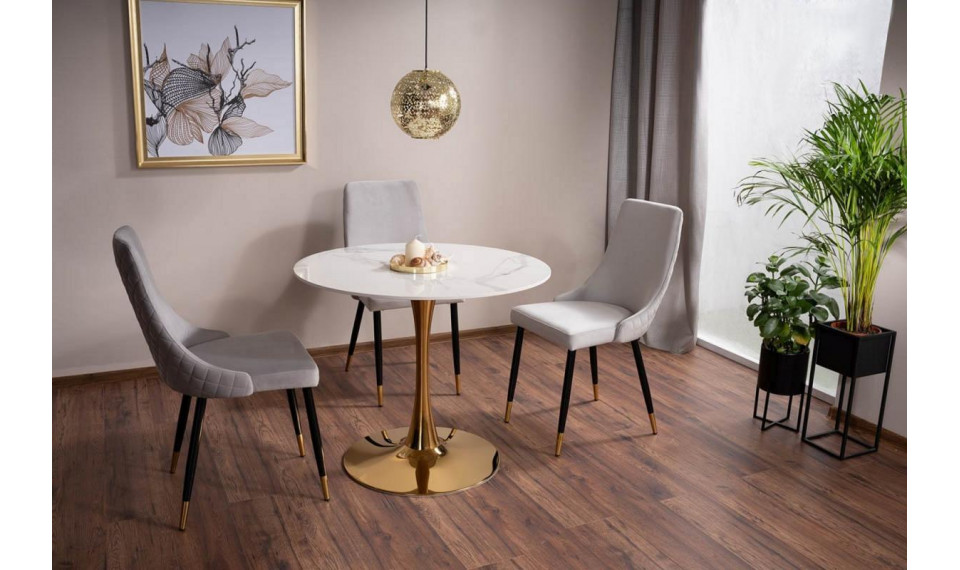 ESPERO Dining table white / gold | Tables | ZIPhome.ee image 2