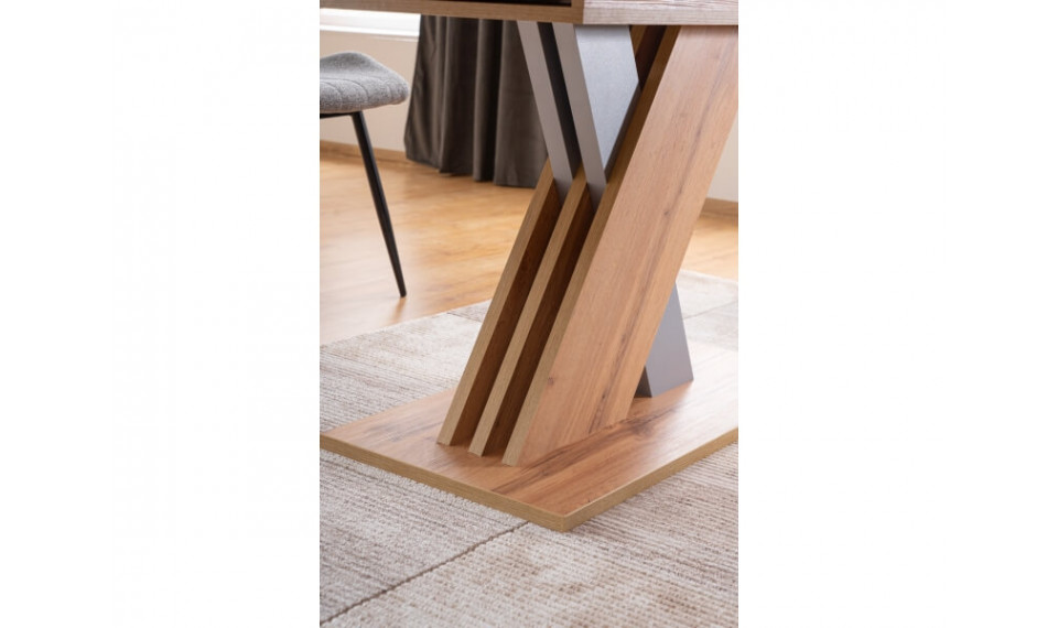 EXCEL Extendable 140-180 Dining table, wotan oak / silver | Tables | ZIPhome.ee image 5