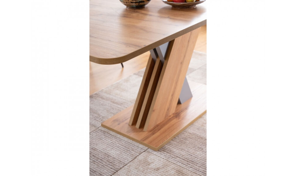 EXCEL Extendable 140-180 Dining table, wotan oak / silver | Tables | ZIPhome.ee image 4