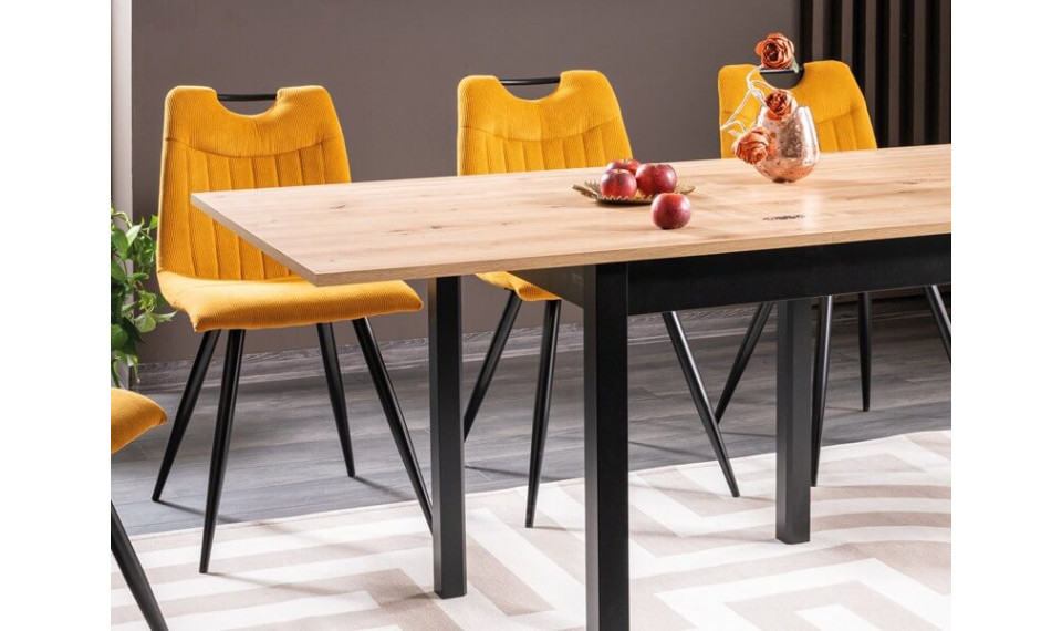 FLIP Extendable 80-160 Dining table, artisan oak / black mat | Tables | ZIPhome.ee image 4