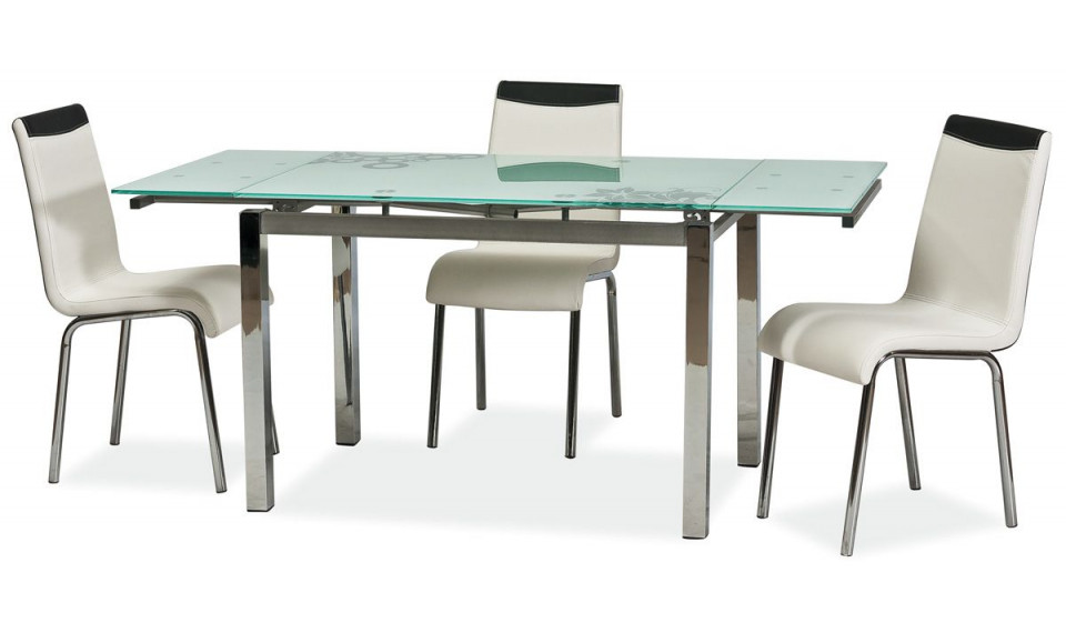 GD-017 Extendable Dining table, Chrome/White | Tables | ZIPhome.ee image 1