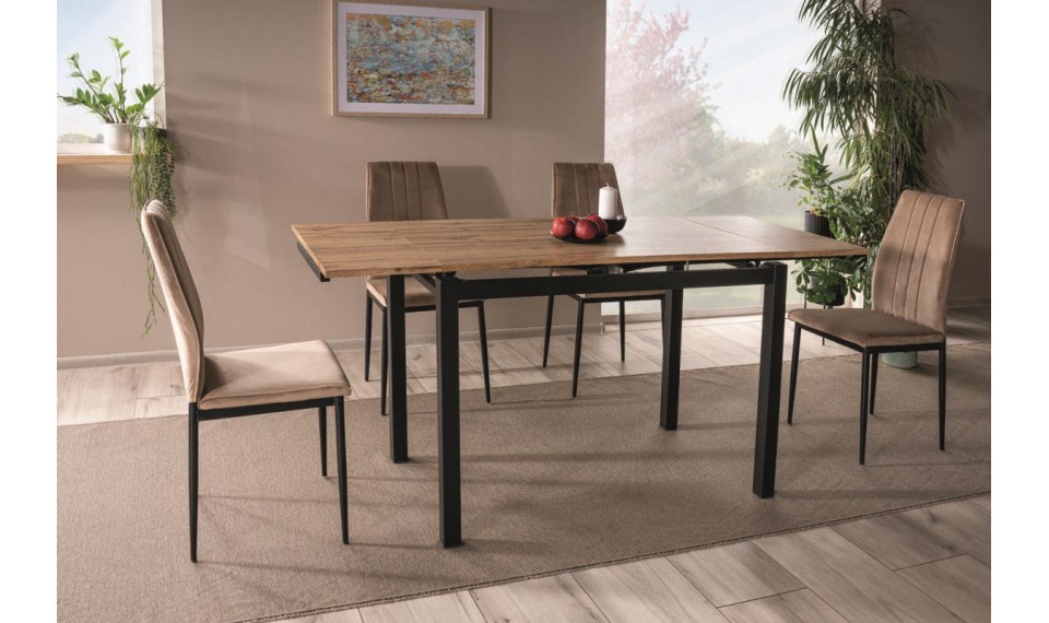 GD-017 Extendable Dining table, artisan oak / black matt | Tables | ZIPhome.ee image 1