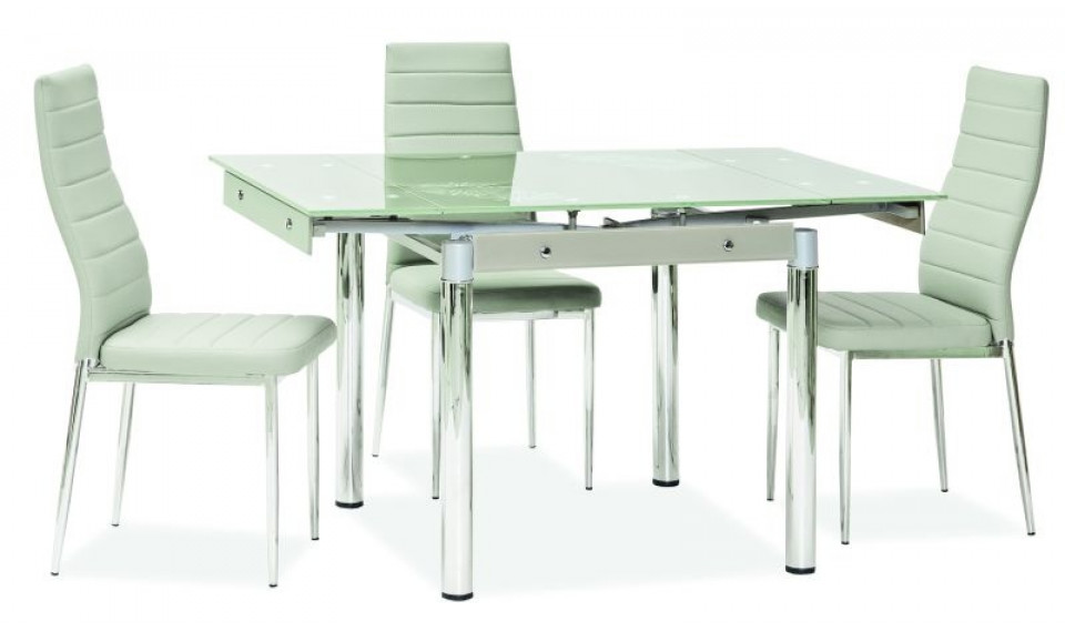 GD-082 Extendable Dining table, white / chrome | Tables | ZIPhome.ee image 1